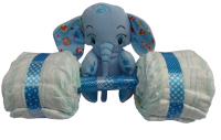 pampertaart/luiertaart Gewichtheffer olifant ollie blauw