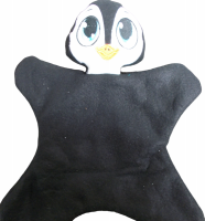 knuffeldoekje pinguin zwart